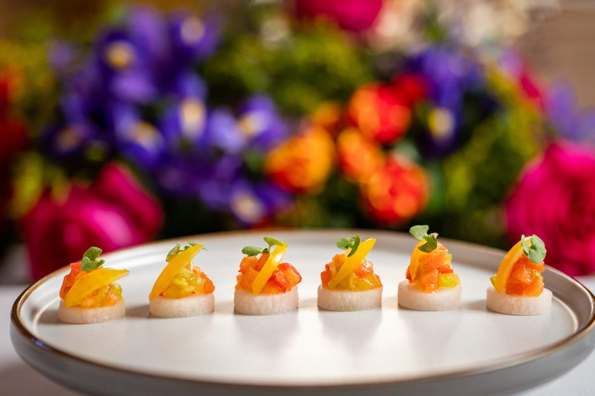 Our canapes are enticing flavour combinations that reflect the season